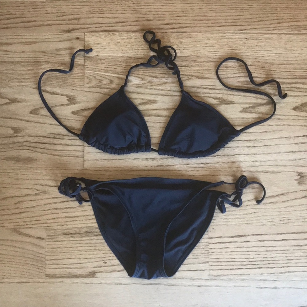 Xhilaration black string bikini medium